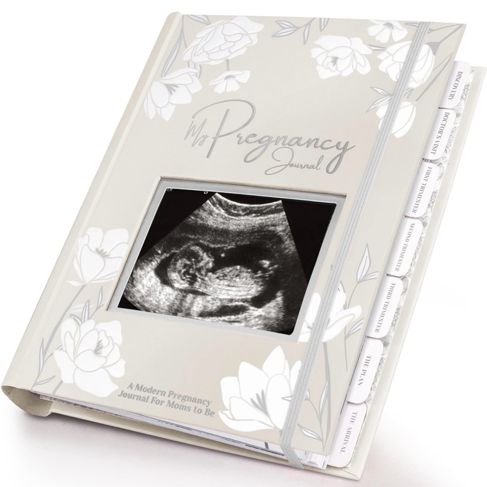 Pregnancy Journal - Cream Floral Design